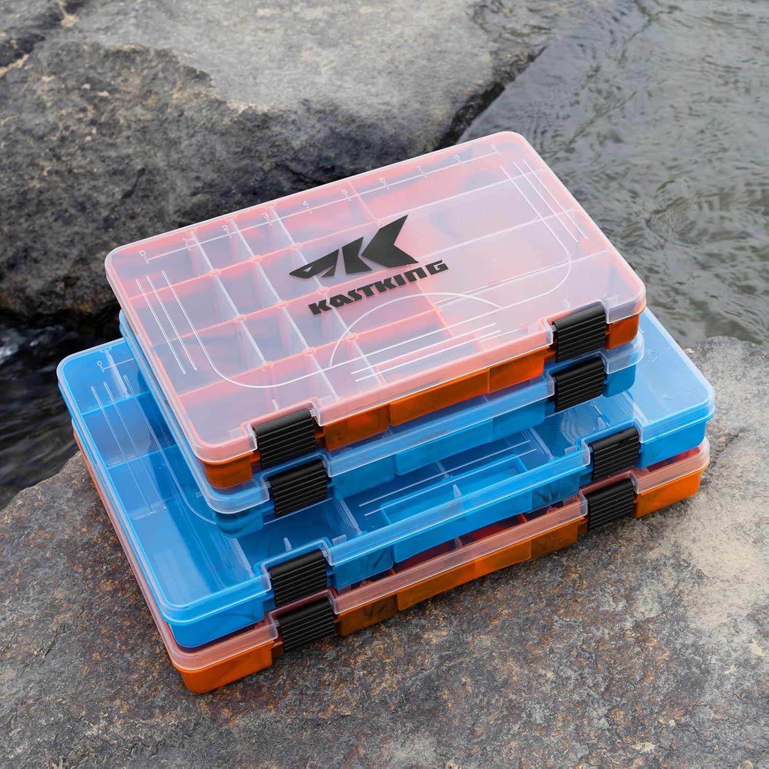 KastKing Bait Vault Camouflage Tackle Box, Plastic Tackle Trays, Fishing Tackle Box Storage Organizer with Removable Dividers, 2 Packs /4 Packs Lure Boxes Terminal Tackle Storage - Image 7